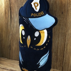 Stickdatei ITH Eule Polizei für Rahmen 13×18 cm
