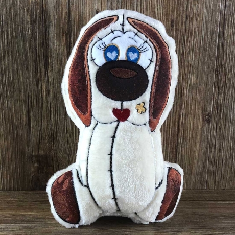 Stickdatei ITH Hund LUCKY für Rahmen 16×26 cm