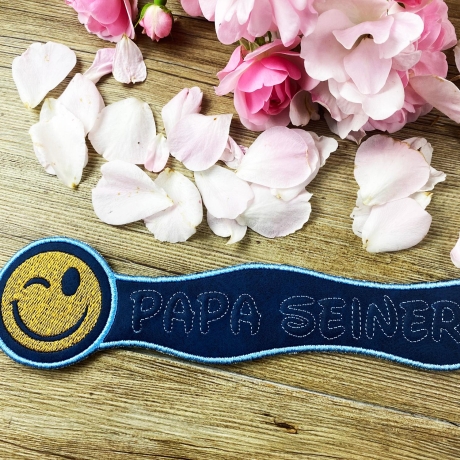 Stickdatei 3D-Anhänger PAPA SEINER, 3D-Stick, Lesezeichen