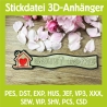 Stickdatei 3D-Anhänger SWEET HOME, 3D-Stick, Lesezeichen