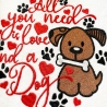 Stickdatei All you need is an dog in 5 Größen