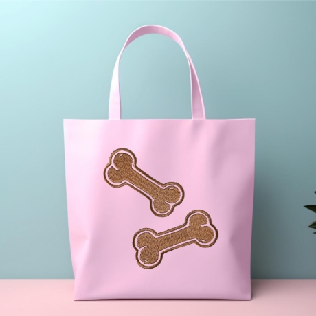 Stickdatei Hunde Knochen in 6 Größen, Maschinenstickdatei