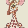 Stickdatei Applikation Giraffe Monika in 3 Größen