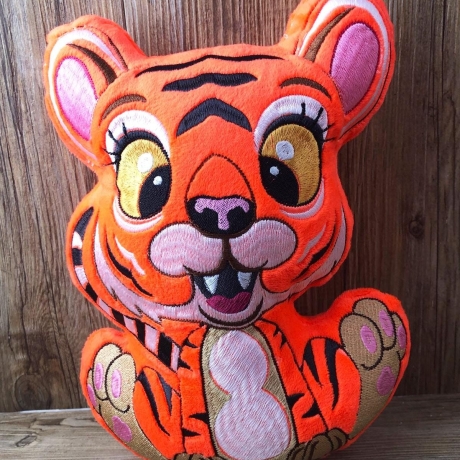 Stickdatei ITH Tiger Lilli für Rahmen 20x30 cm