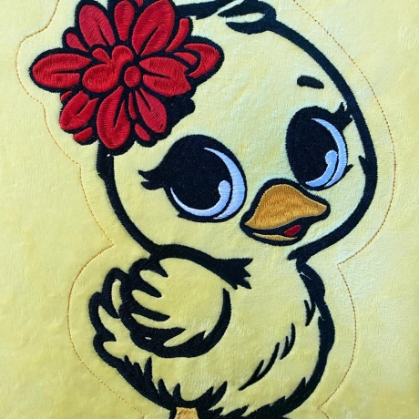 Stickdatei ITH Entchen Schnuggelinchen für Rahmen 16x26 cm