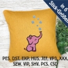 Stickdatei Elefant mit Blasen in 6 Größen