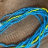 Yellow and blue - Mehrsträngige Perlenkette