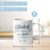 Personalisierte Tasse mit Spruch Glück ist, einen Tagesvater wie dich zu haben. Ideales Geschenk für Geburtstage, Ostern Weihnachten.