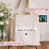 Baumwolltasche Mama Personalisiert mit Wunschnamen - Baumwolle Shopper - Stofftasche - Muttertag -   Shopper - Baumwollbeutel - Mommybag