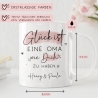 Handgefertigte Personalisierte Tasse – Glück ist eine OMA wie dich zu haben - Geschenk zum Muttertag Geburtstag, Ostern, Weihnachten - Name