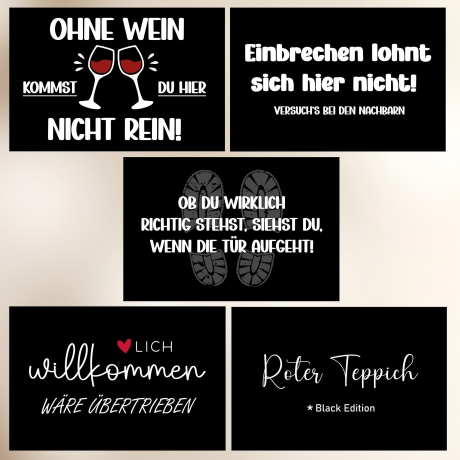 Fußmatte Lustig Sprüche Fussmatte und Schmutzfangmatte Türmatte Teppich Geschenk - Willkommen wäre übertrieben - Einbrechen lohnt sich nicht