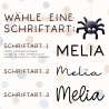 Halloween Tasche mit Namen - Wunschnamen aus Jute - Fledermaus Geist Spinne - Süßes oder Saures - Personalisiert - Für Kinder ab 2 Jahre