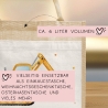 Schaufelbagger Pocket Tasche Wunschnamen | 100% Jute | Bagger Baustelle | Geschenk Einschulung | Schultüte personalisiert oder Weihnachten