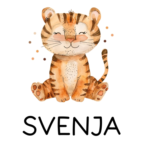 Einschulung Stofftasche mit Namen Tiger personalisiert Kinder-Beutel als Sporttasche, Wechselwäsche, Stoffbeutel Kita, Schule & Kindergarten