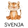 Einschulung Stofftasche mit Namen Tiger personalisiert Kinder-Beutel als Sporttasche, Wechselwäsche, Stoffbeutel Kita, Schule & Kindergarten
