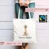 Personalisierte Stofftasche Labrador Hund Name - Kinder Beutel Kindertasche mit Wunschname - Wechselwäsche - Tragetasche - Wechselkleidung