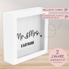 Mr und Mrs. Spardose Hochzeit personalisiert Datum & Name Brautpaar Bräutigam Braut Geldgeschenk Sparschwein Hochzeitsgeschenk Geld