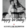 Personalisiertes - Weinetikett Geburtstags-Flaschenetikett Happy Birthday mit Foto & Namen - Schwarz