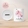 Spardose Einhorn Name Personalisiert für Mädchen zum Geburtstag, Taufe Kommunion Firmung Konfirmation, Weihnachten - Keramik - Wunschnamen