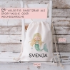 Personalisiert Meerjungfrau Einschulung Stofftasche Kindergarten Wäschebeutel Kinder-Beutel mit Wunschnamen für Schule, Wechselwäsche