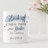 2er Set Tasse Mama & Papa personalisiert für Muttertag, Vatertag mit Namen - Glück ist - Geschenk zum  Geburtstag, Ostern, oder Weihnachten.