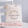 Personalisierte Einkaufstasche Glück ist eine Tante wie dich zu haben | Jutebeutel - Stofftasche - Wunschname - Stoffbeutel - Jutetasche