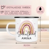 Tasse Schulkind, Tasse Einschulung, Schulkind 2024, Tasse Schulanfang, Einschulung Mädchen, Einschulung Junge mit Regenbogen. Schultüte