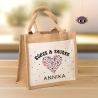 Halloween Stofftasche mit Namen | Süßes oder Saures | Wunschnamen | Candy Bag Jute | Tragetasche für Kinder für Süßigkeiten | Pocket Tasche
