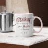 Personalisierte Tasse mit Spruch Glück ist, einen Tagesvater wie dich zu haben. Ideales Geschenk für Geburtstage, Ostern Weihnachten.