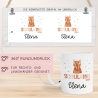 Kindertasse Schulkind 2024 Fuchs Name Tasse Kind Kindergeschirr personalisiert Kinder Geschenk Kakao Becher Einschulung