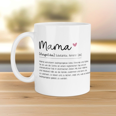 Tasse MAMA | Mutter | Definition | Muttertag | Geschenk | Spruch | Kaffeetasse | Geburtstag | Dankeschön | Duden | Bedanken | Wörterbuch