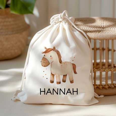 Personalisierte Kinder Spardose Pferd Tier mit Namen optional mit Datum - Braun - Geschenk für Junge & Mädchen zum Geburtstag Weihnachten