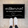 Personalisierte Fußmatte mit Wunschnamen | Willkommen | 35 x 50 cm oder 40 x 60 cm | Geschenkidee zum Umzug, Einzug für Familien