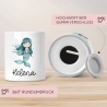 Spardose mit Name und Meerjungfrau Personalisiert Wunschnamen für Mädchen aus Keramik. Geschenk Taufe, Geburtstag od. Weihnachten