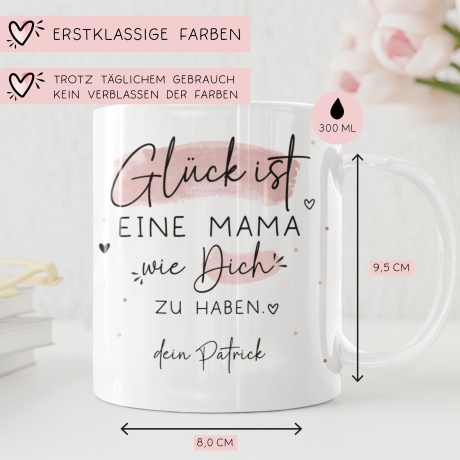 Personalisierte Tasse Mama Muttertag – Geschenk zum Muttertag, Geburtstag, Ostern, oder Weihnachten - mit Wunschnamen, Tasse mit Namen, Name