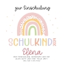 Spardose Regenbogen Rosa Boho Schulkind 2024 Einschulung mit Wunschname Name Kind personalisiert Kinder mit optionalen Wunschtext