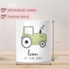 Spardose Trecker Personalisiert Traktor Grün mit Wunschname - Sparschwein -Geschenk-Geburtstag-Weihnachten-Geldgeschenk mit Wunschtext