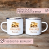 LKW Kipplaster Kindertasse Schulkind Name Emaille Tasse Kind Schulanfang personalisiert Kinder Geschenk Geburtstagsgeschenk