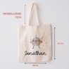 Ufo Weltraum Stofftasche Tasche Kinder-Beutel mit Namen Wunschname als Sporttasche, Wechselwäsche, Tragetasche - Kita, Schule & Kindergarten