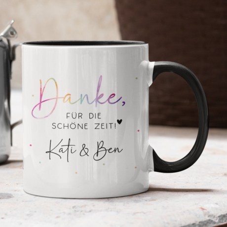 Tasse Personalisiert Danke für die Schöne Zeit - Geschenk zum Abschied Kollege Lehrerin Kollegin Freundin Abschiedsgeschenk Jobwechsel