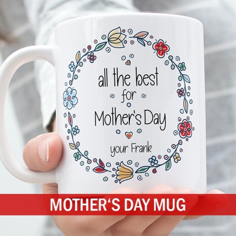Personalized mug for Mother's Day with your own name - motif: Happy Mother's Day - coffee mug - tea mug - gift for mom
