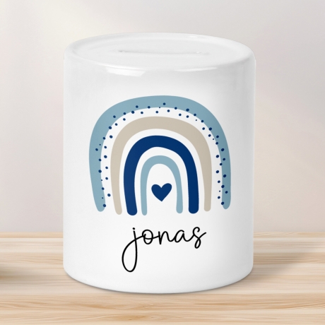 Personalisierte Kinder Spardose Namen Geschenk Geburt Taufe Taufgeschenk Baby Geschenk Geldgeschenk Sparbüchse Keramik -Arche Noah Wal Biene
