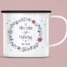 Personalisierter Emaille-Becher/Tasse zum Muttertag: Mama, du bist die Beste mit [Wunschname].Ein Geschenk für Geburtstag oder Dankeschön.