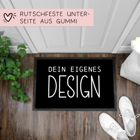 Personalisierte Fußmatte mit Name & Foto -Eigene Fußmatte erstellen - Selbst gestalten nach Wunsch - Individuelle Fußmatten - 60x40 cm