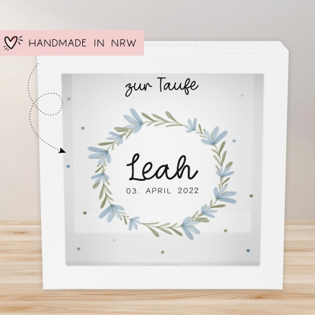 Konfirmation Holz Spardose Taufe personalisiert mit Namen zur Geburt Kommunion Konfirmation eines Kindes mit Taufspruch als Geldgeschenk