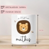 Personalisierte Spardose zur Taufe Motiv: Löwe - mit Namen personalisiert-Geschenk für Jungen & Mädchen zur Kommunion, Konfirmation, Firmung