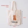 Fuchs Stofftasche Tasche Kinder-Beutel mit Namen Wunschname als Sporttasche, Wechselwäsche, Tragetasche -für Kita Schule & Kindergarten