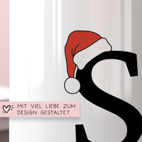 Personalisierte Keramik Tasse Weihnachten Nikolaus - Monogramm - Anfangsbuchstabe - Frohe Weihnachten - Merry Christmas - Glühwein - Becher