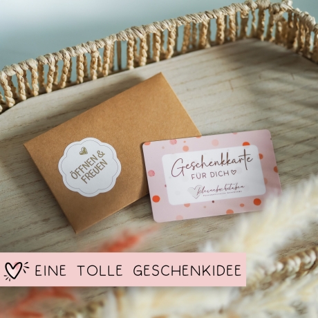 Etsy Geschenk Gutschein Coupon NUR für unseren kleinebuchstaben-Shop | Gutscheinkarte von 20 Euro bis 100 Euro frei wählbar.