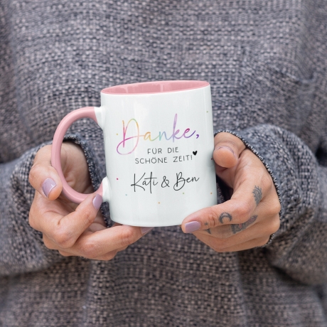 Personalisierte Tasse Danke für die Schöne Zeit - Geschenk zum Abschied Kollege Lehrerin Kollegin Freundin Abschiedsgeschenk Jobwechsel
